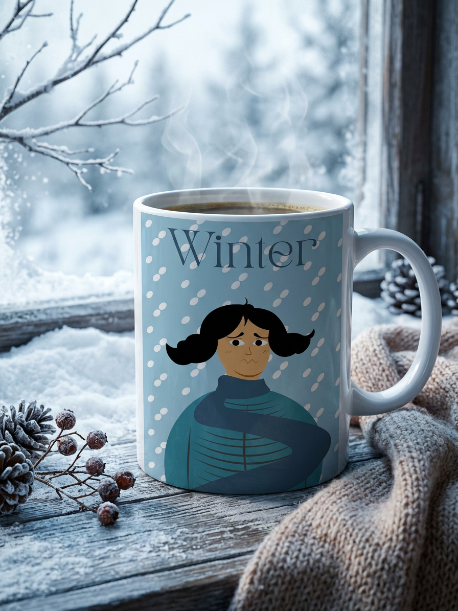 Mug illustré Winter de la collection Saisons